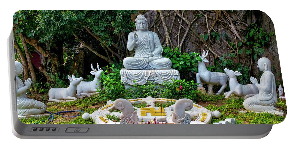 Vietnam Portable Battery Charger featuring the photograph Buddha in Thui Son by Fabrizio Troiani