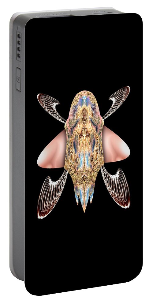 Insects Portable Battery Charger featuring the digital art Bugs Nouveau I by Tom McDanel