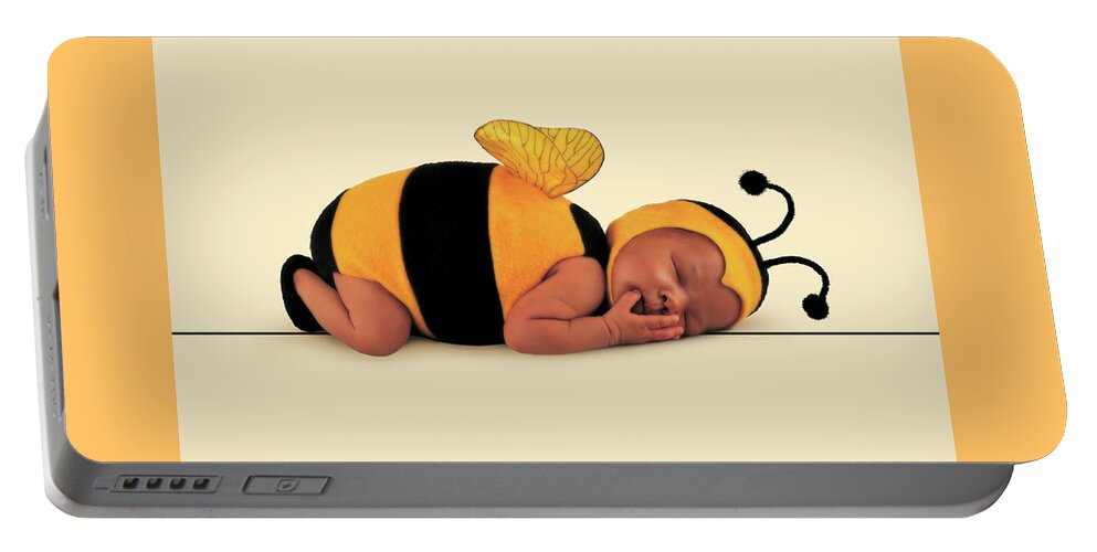 Bee Portable Battery Charger featuring the photograph Bumblebee #6 by Anne Geddes