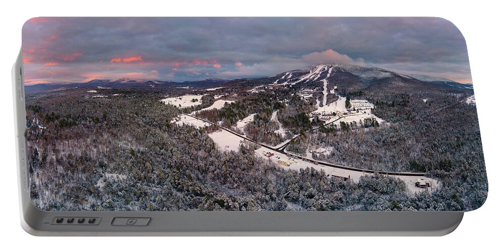 2021 Portable Battery Charger featuring the photograph Burke Mountain, VT at Sunset by John Rowe