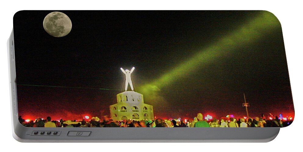Burning Portable Battery Charger featuring the photograph Burn Night by Carl Moore
