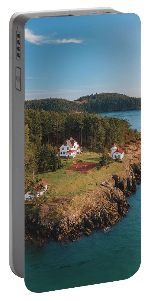 Lighthouse Portable Battery Charger featuring the photograph Burrows Island Lighthouse #2 by Michael Rauwolf
