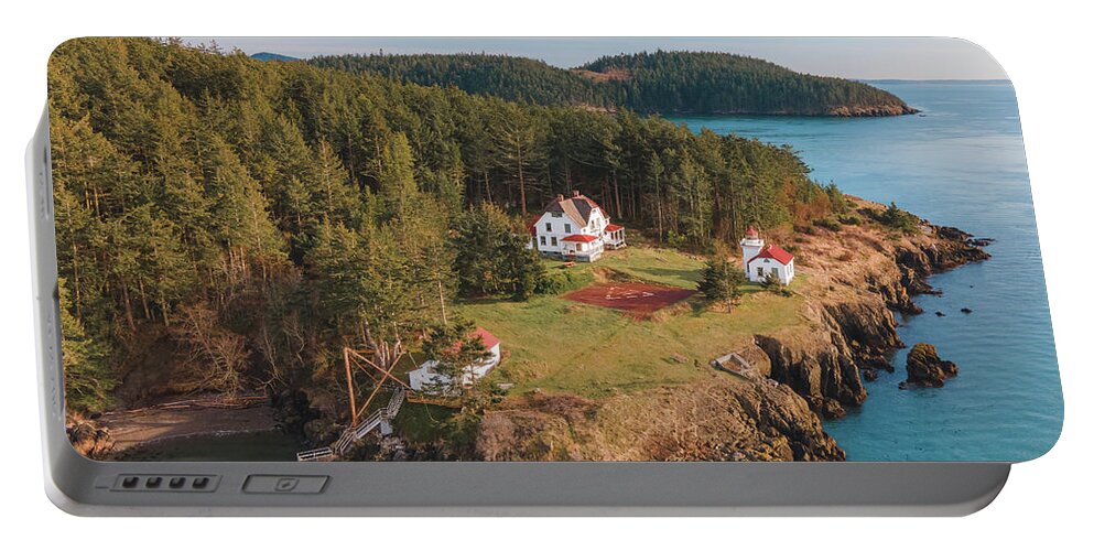 Lighthouse Portable Battery Charger featuring the photograph Burrows Island Lighthouse #3 by Michael Rauwolf