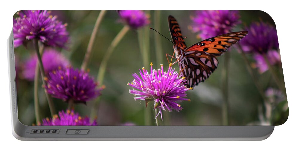 Photograph Portable Battery Charger featuring the photograph Butterfly Bingo by Suzanne Gaff