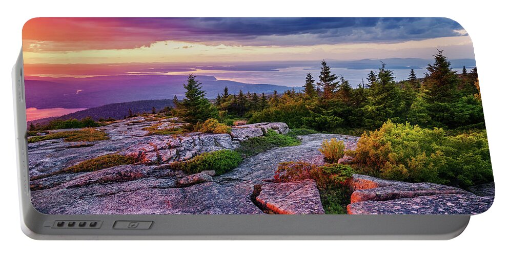 Acadia National Park Portable Battery Charger featuring the photograph Cadillac Mountain 8274 by Greg Hartford