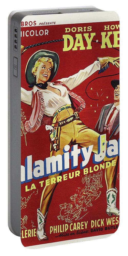 Calamity Portable Battery Charger featuring the mixed media ''Calamity Jane'' - 1953 by Stars on Art