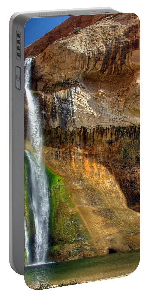 Calf Creek Portable Battery Charger featuring the photograph Calf Creek Falls by Farol Tomson