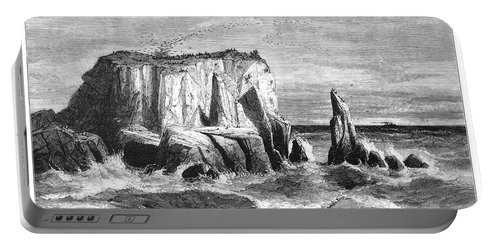 1872 Portable Battery Charger featuring the drawing California Coast by Robert Swain Gifford