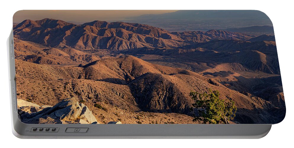 Sunset Portable Battery Charger featuring the photograph California Mountain Sunset by Anna Marten Miro