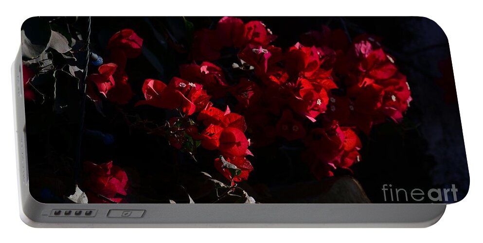 Flower Portable Battery Charger featuring the digital art Camelias by Yenni Harrison