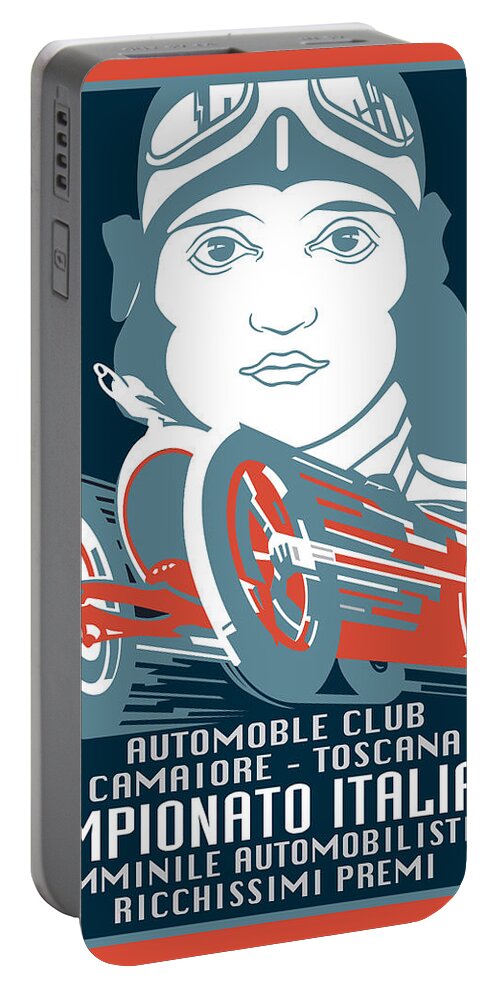 Racing Portable Battery Charger featuring the digital art Campionato Italiano by Gary Grayson