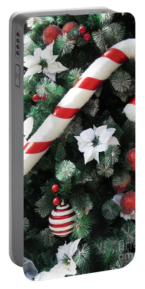 Accessories Portable Battery Charger featuring the photograph Candy Cane Holiday by World Reflections By Sharon