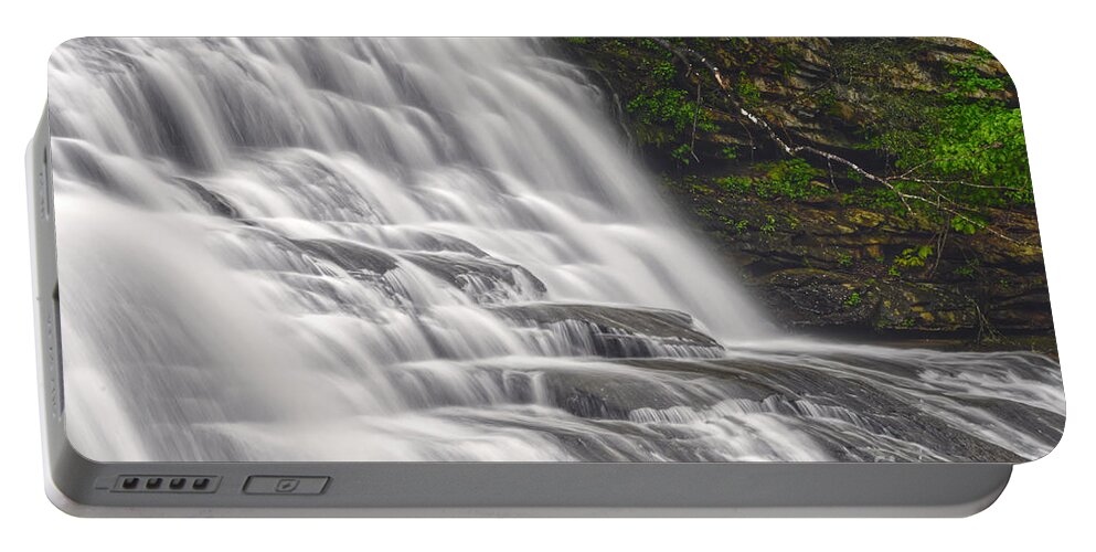 Tennessee Portable Battery Charger featuring the photograph Cane Creek Cascades 13 by Phil Perkins
