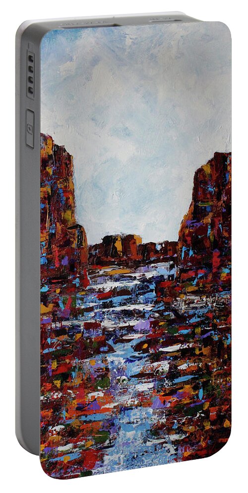 Grand Canyon Portable Battery Charger featuring the painting Canyon Creek #1 by Lance Headlee
