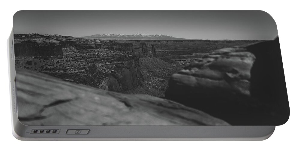  Portable Battery Charger featuring the photograph Canyonlands BW by William Boggs