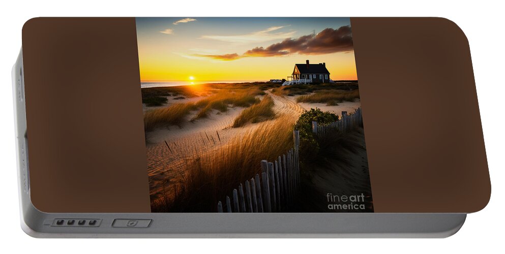 Cape Cod Portable Battery Charger featuring the digital art Cape Cod Morning I by Jay Schankman