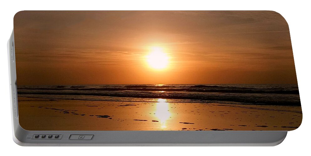 Sunrise Portable Battery Charger featuring the photograph Carolina Sunrise by Dani McEvoy
