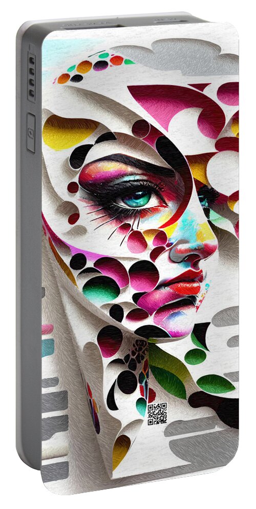 Portrait Artwork Portable Battery Charger featuring the digital art Carved Dreams by Rafael Salazar