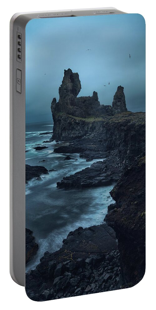 Iceland Portable Battery Charger featuring the photograph Castle of the elves by Tor-Ivar Naess