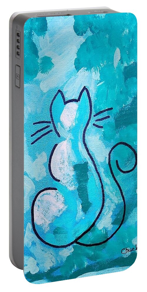 Cat Portable Battery Charger featuring the photograph Cat in Abstract by Buddy Scott