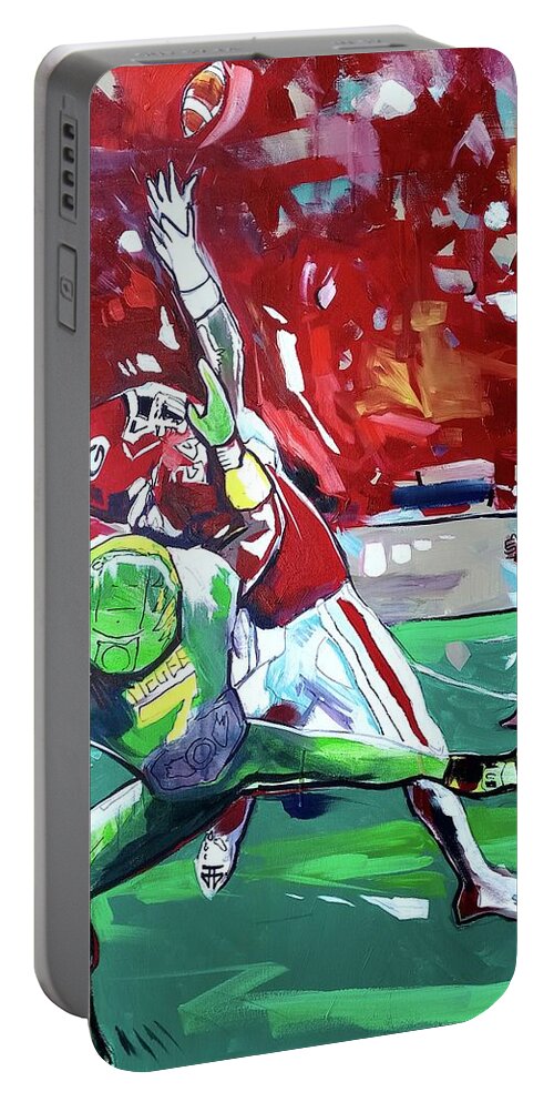 Catch That Portable Battery Charger featuring the painting Catch That by John Gholson