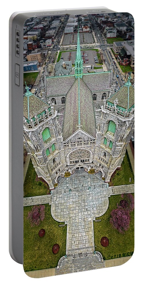 Cathedral Basilica Of Sacred Heart Portable Battery Charger featuring the photograph Cathedral Basilica of Sacred Heart NJ by Susan Candelario