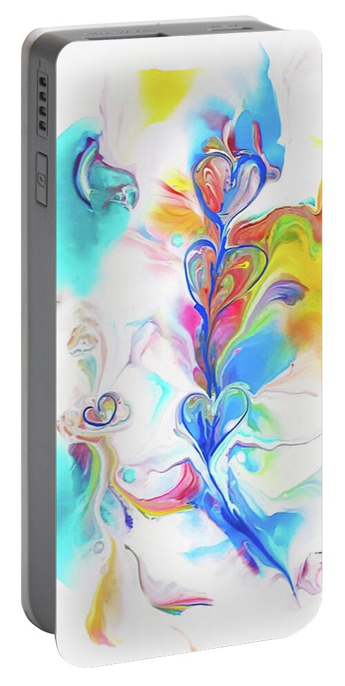 Colorful Portable Battery Charger featuring the painting Celebrate Together by Deborah Erlandson