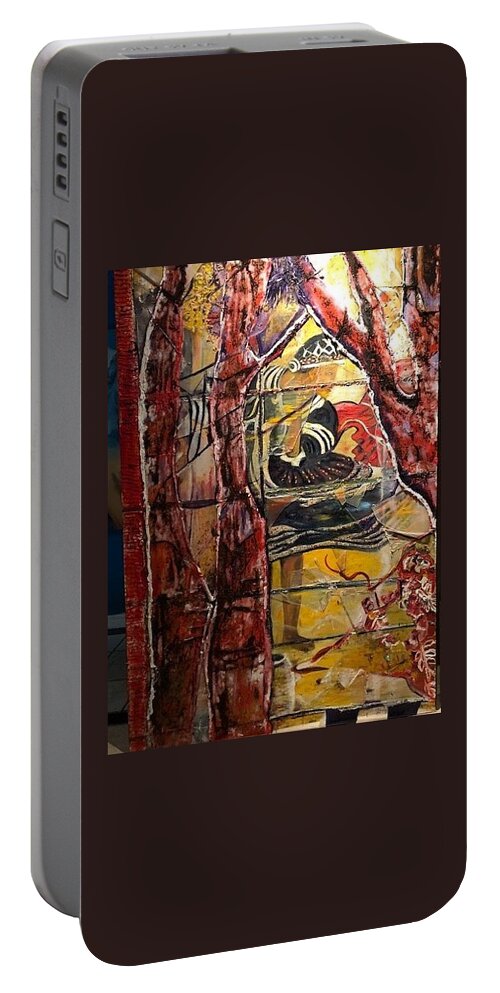 Dancing Portable Battery Charger featuring the painting Celebration by Peggy Blood