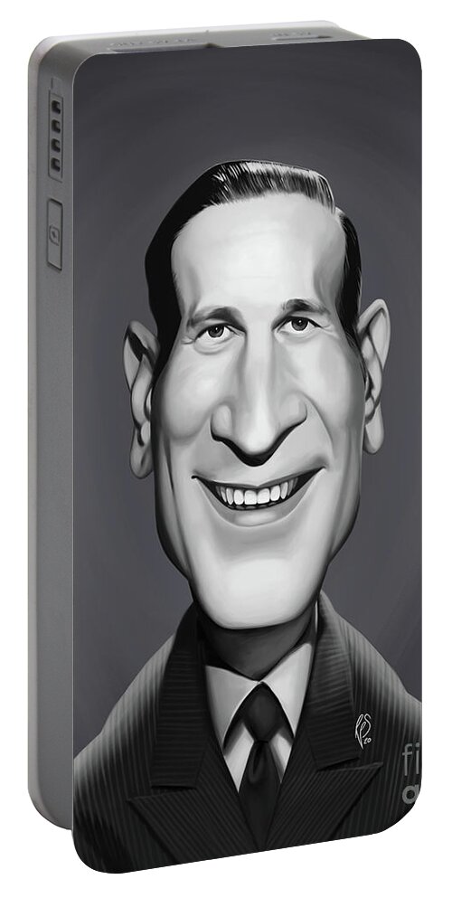 Illustration Portable Battery Charger featuring the digital art Celebrity Sunday - Bud Abbott by Rob Snow
