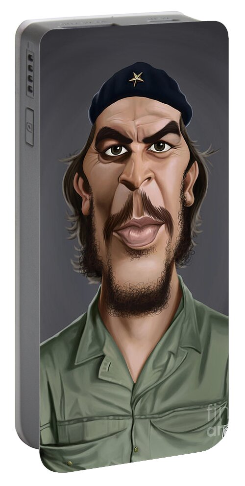 Illustration Portable Battery Charger featuring the digital art Celebrity Sunday - Che Guevara by Rob Snow