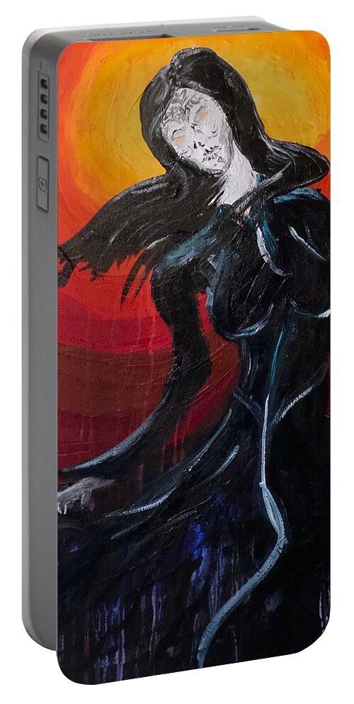 Welsh Portable Battery Charger featuring the painting Ceridwen by Bethany Beeler