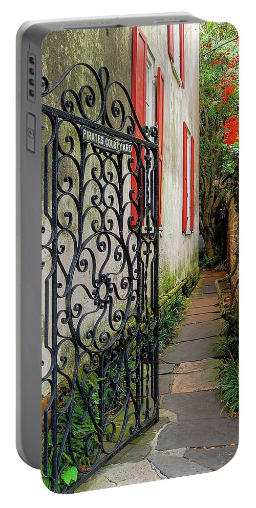 Charleston Portable Battery Charger featuring the photograph Charleston Streets-4 by John Kirkland