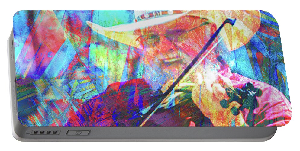 Charlie Daniels Portable Battery Charger featuring the digital art Charlie Daniels by Rob Hemphill