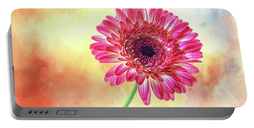 Flower Portable Battery Charger featuring the photograph Chasing Delight by Bill and Linda Tiepelman
