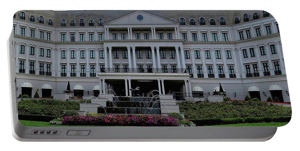 Resorts Portable Battery Charger featuring the photograph Chateau Lafayette at Nemacolin Woodlands Resort in Pennsylvania by Linda Stern