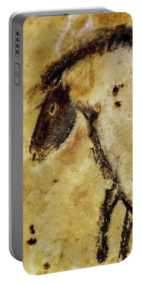 Chauvet Horse Portable Battery Charger featuring the digital art Chauvet Horse by Weston Westmoreland