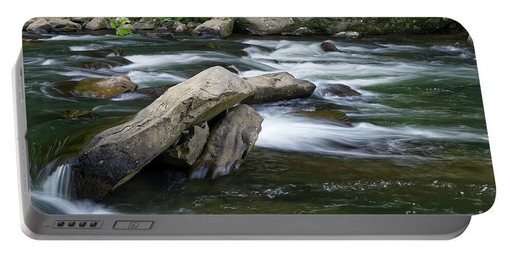 North Carolina Portable Battery Charger featuring the photograph Cheoah River Rapids by Phil Perkins