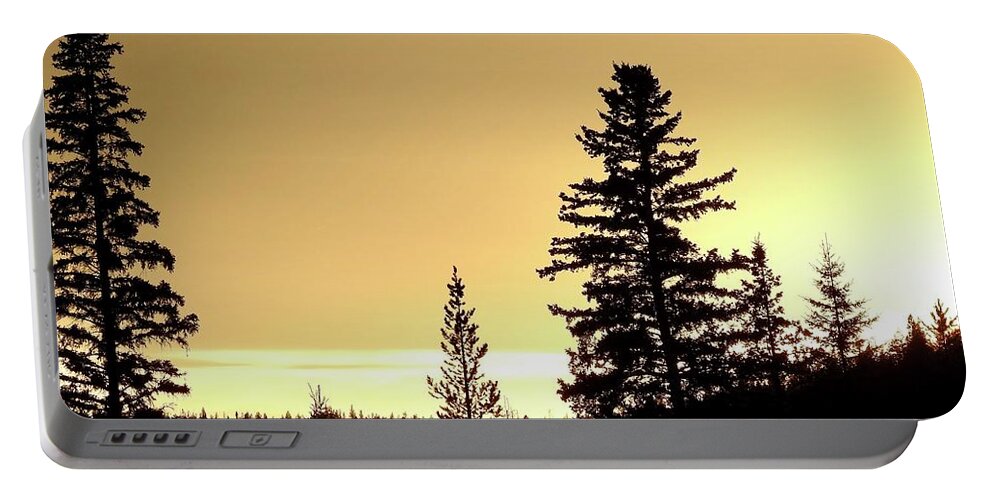 Sunset Portable Battery Charger featuring the photograph Chilcotin Sunset by Nicola Finch