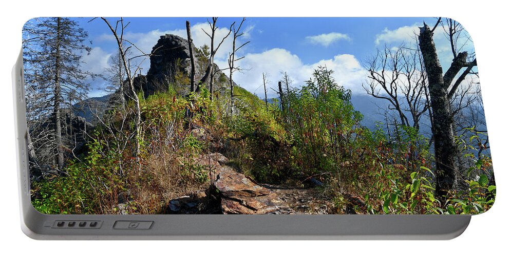 Chimney Tops Portable Battery Charger featuring the photograph Chimney Tops 19 by Phil Perkins