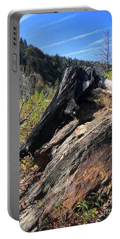 Chimney Tops Portable Battery Charger featuring the photograph Chimney Tops 20 by Phil Perkins