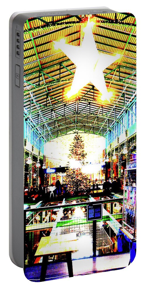Christmas Portable Battery Charger featuring the photograph Christmas In Mall In Warsaw, Poland 2 by John Siest