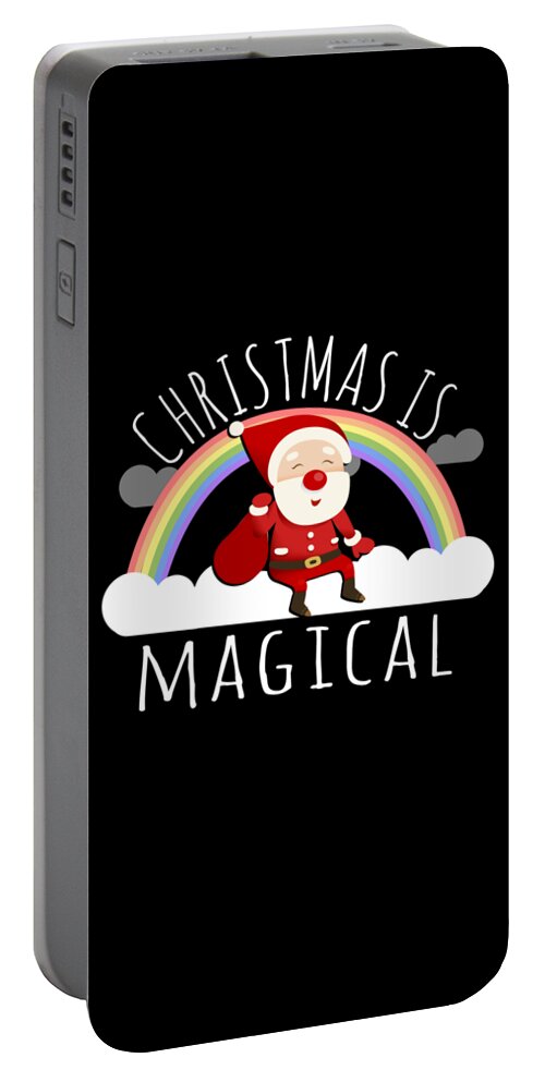 Christmas 2023 Portable Battery Charger featuring the digital art Christmas Is Magical by Flippin Sweet Gear