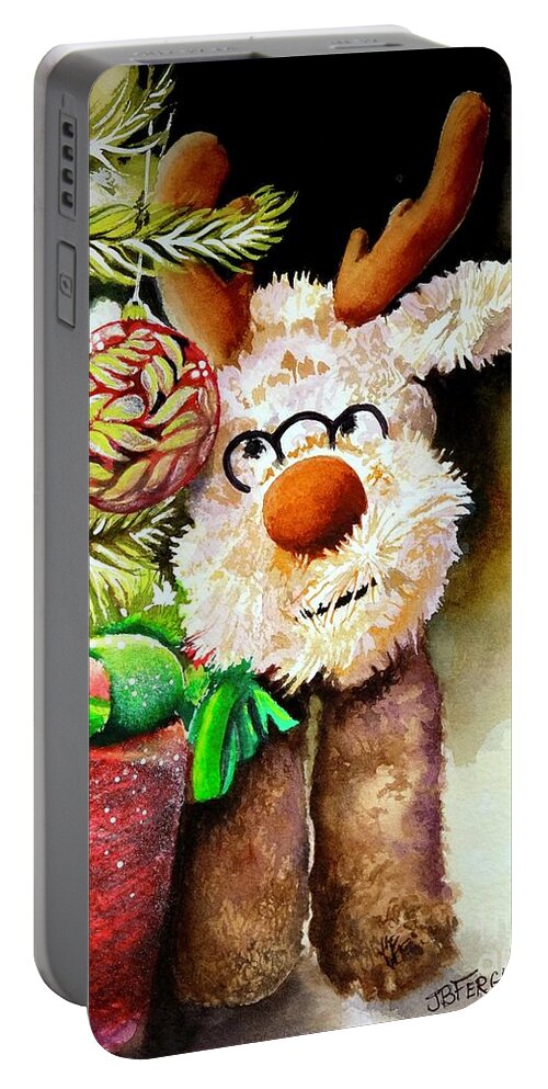 Christmas Portable Battery Charger featuring the painting Christmas by Jeanette Ferguson
