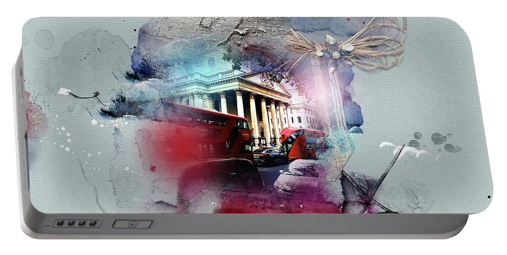 London Portable Battery Charger featuring the digital art Church by Nicky Jameson