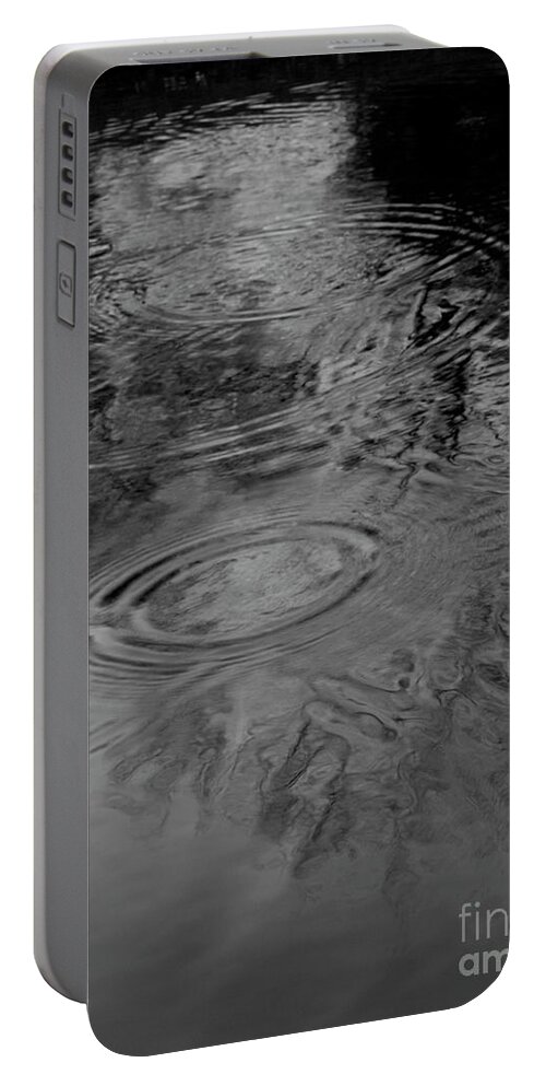 Water Patterns Portable Battery Charger featuring the photograph CircularWatermark by Mary Kobet