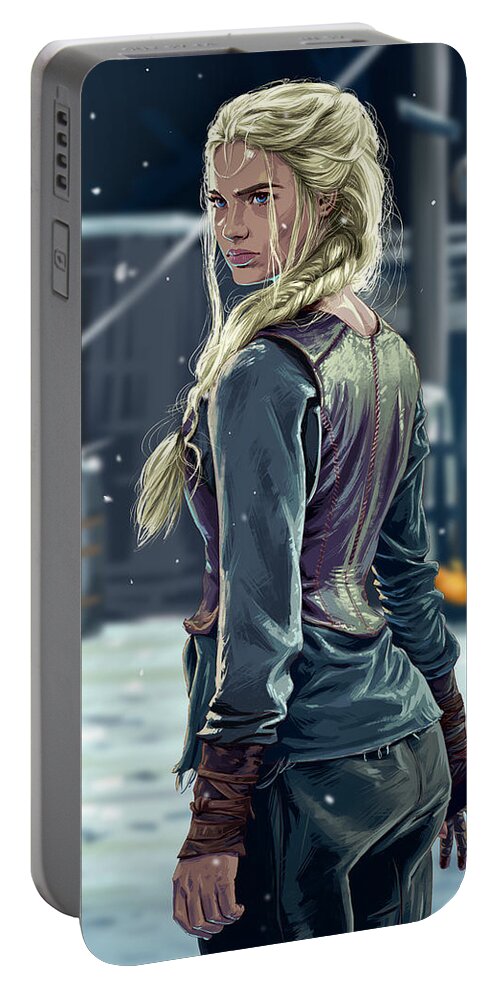 Witcher Portable Battery Charger featuring the digital art Cirilla - Witcher by Darko Babovic
