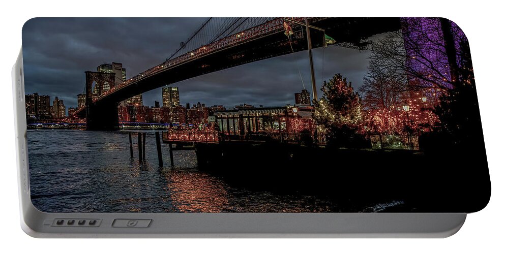 New York City Portable Battery Charger featuring the photograph City Lights by Regina Muscarella