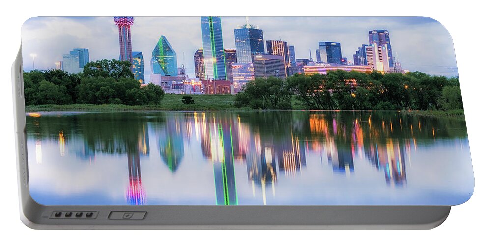 Dallas Portable Battery Charger featuring the photograph City Of Dallas by Robert Bellomy
