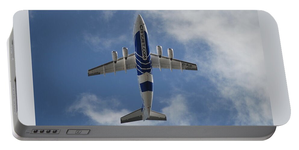 Cityjet.com Portable Battery Charger featuring the photograph CityJet by Neil R Finlay