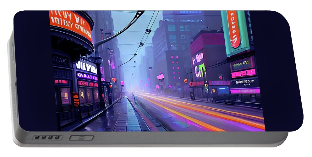 City Portable Battery Charger featuring the digital art Cityscapes 17 by Fred Larucci